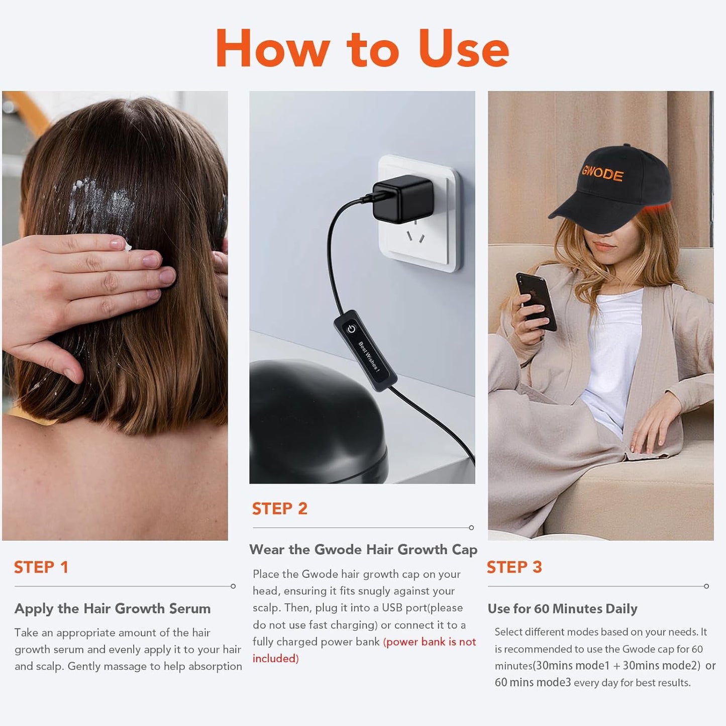 Hair Loss Thinning & Alopecia Treatment for Men & Women Wireless Rechargeable Red Light Therapy for Hair Growth - FDA Cleared Laser Cap for Hair Regrowth